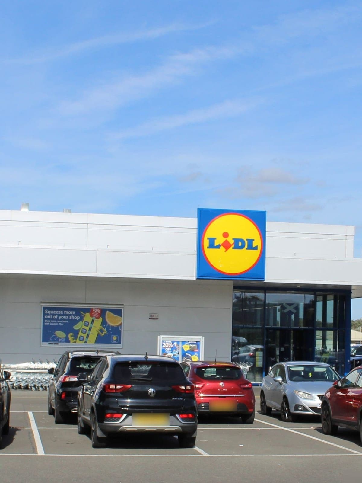 The store front, with the trolley bay and the entrance