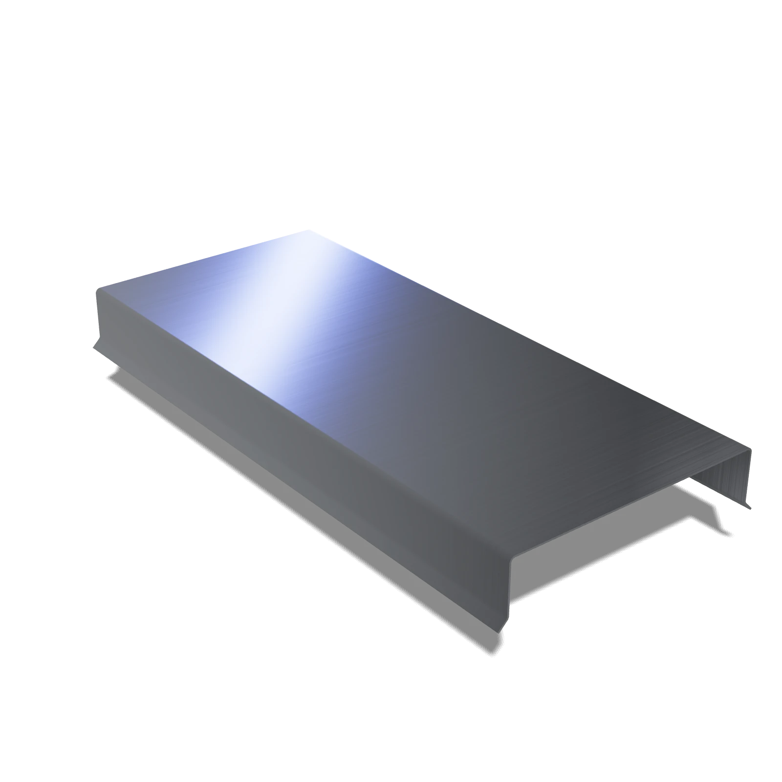 Render of a folded aluminium coping section
